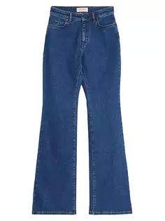Мешковатые расклешенные джинсы Weekend Max Mara, темно-синий