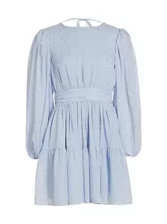 Мини-платье Goddess с клипсами в горошек Ldt, цвет bluebell