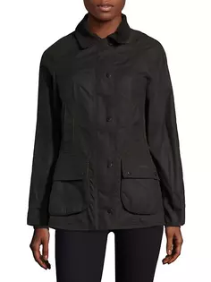 Классическая куртка Beadnell из вощеного хлопка Barbour, оливковый