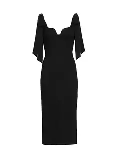 Платье миди Influential с завязками на плечах Elliatt, черный