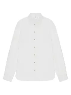Рубашка из шелка с деталями 4G из металла и страз Givenchy, цвет off white