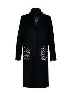 Шерстяное пальто Colette с кристаллами Dawn Levy, черный