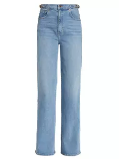 Эластичные широкие джинсы Spencer с высокой посадкой Derek Lam 10 Crosby, цвет broome