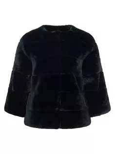 Куртка из овчины без воротника Gorski, черный