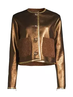 Куртка Melina из искусственной овчины цвета металлик Toccin, цвет bronze