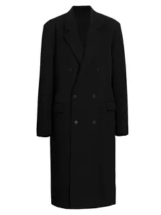 Длинное двубортное пальто Andy The Row, черный