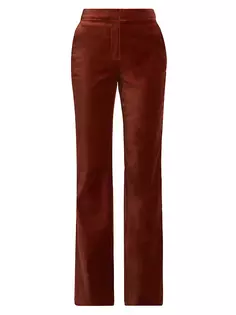 Бархатные расклешенные брюки Blake Derek Lam 10 Crosby, красный
