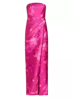 платье без бретелек Ml Monique Lhuillier, цвет fuchsia bloom