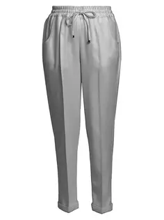 Кашемировые брюки с эластичной резинкой на талии Kiton, серый
