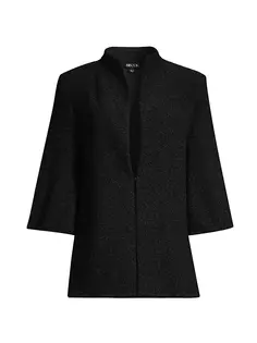 Блестящая куртка с объемными рукавами Misook, черный
