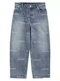 Укороченные джинсы Girly по всей длине Balenciaga, синий