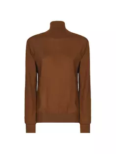 Кашемировый свитер с высоким воротником Dolce&amp;Gabbana, цвет dark brown