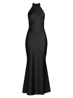 Платье макси Evianna с драпировкой Misha, черный