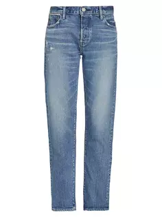 Зауженные джинсы Avenal со средней посадкой Moussy Vintage, синий