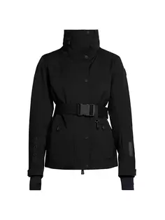 Куртка Hainet из эластичного нейлона с поясом Moncler Grenoble, черный