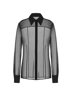 Шифоновая Рубашка Valentino Garavani, черный