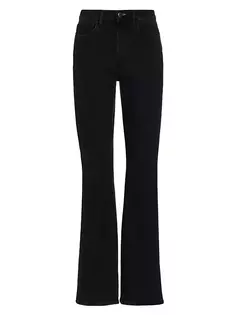 Эластичные джинсы Bootcut с высокой посадкой на каблуках Maya Heels 3X1, цвет black atlantic