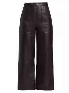 Кожаные брюки-кюлоты Zeynep Arçay, коричневый
