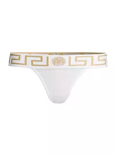 Стринги Greca Border Versace, белый