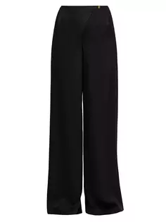 Дрезденские широкие шелковые брюки Loro Piana, черный