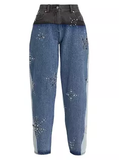 Разноцветные джинсы с напуском с украшением Liberty 3.1 Phillip Lim, синий