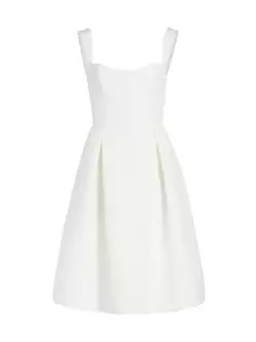 Свадебное платье фай длиной до колена Amsale, белый