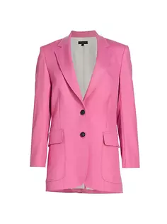 Удлиненный шерстяной пиджак Cody Rag &amp; Bone, розовый
