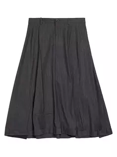Деконструированная юбка-трапеция Balenciaga, серый