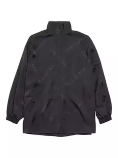 Спортивная куртка Diagonal Allover Fluid Balenciaga, черный
