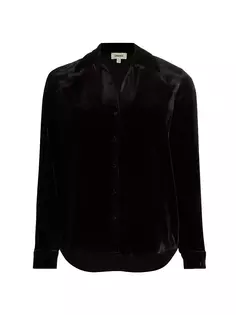 Бархатная рубашка Арго L&apos;Agence, черный L'agence