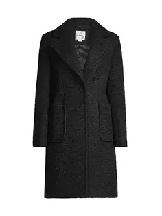 Однобортное пальто Sam Edelman, черный