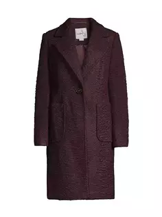 Однобортное пальто Sam Edelman, цвет burgundy