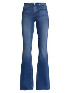 Расклешенные джинсы Bell с высокой посадкой L&apos;Agence, цвет hasting L'agence