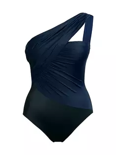 Цельный купальник Goddess Magicsuit Swim, Plus Size, темно-синий