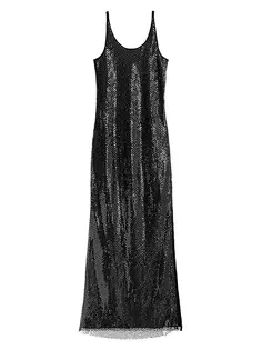 Платье Marcie с пайетками и сеткой Rag &amp; Bone, черный