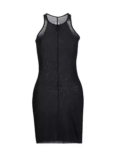 Прозрачное мини-платье без рукавов Rick Owens, черный