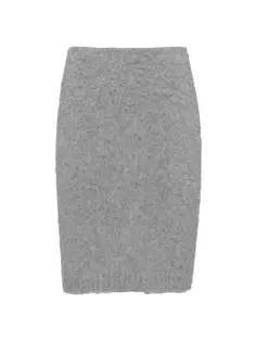 Кашемировая юбка Prada, серый