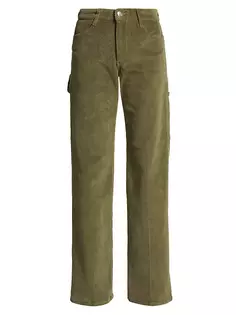 Вельветовые брюки плотника Sprwmn, цвет moss