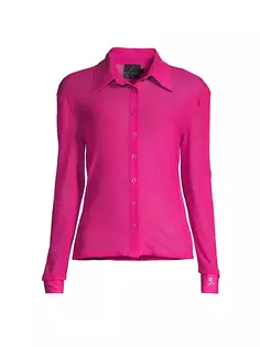 Сетчатая рубашка в горошек Undra Celeste, пурпурный