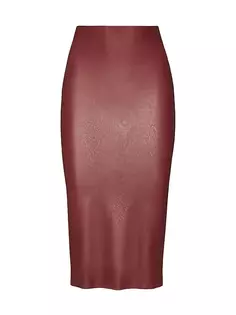 Юбка-миди из искусственной кожи Commando, цвет garnet