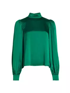 Шелковая блузка с воротником Nurys Cami Nyc, цвет winter green