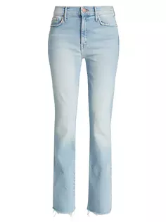 Расклешенные джинсы Weekender со средней посадкой и потертостями Mother, цвет california cruiser