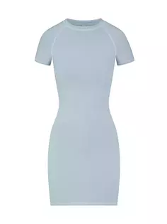 Новое винтажное мини-платье реглан Skims, цвет denim
