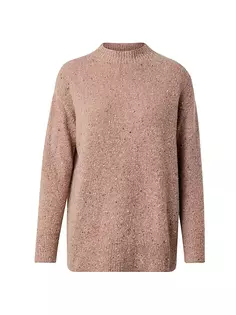 Кашемировый твидовый свитер рельефной вязки Akris, цвет camel