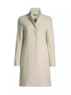 Шерстяное пальто длиной три четверти Cinzia Rocca, цвет sand