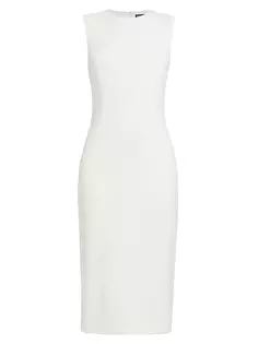 Платье-футляр из смесовой шерсти Dolce&amp;Gabbana, белый