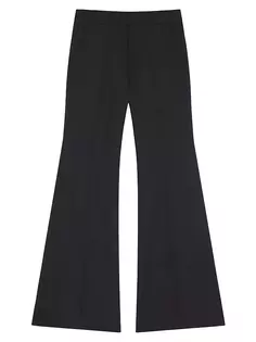 Расклешенные брюки из трикотиновой шерсти и мохера Givenchy, черный