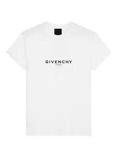 Приталенная футболка с логотипом и короткими рукавами Givenchy, белый