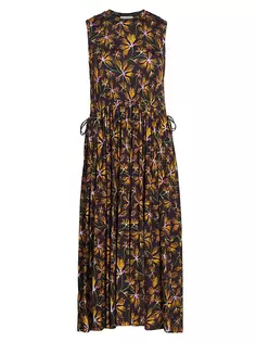 Трикотажное платье миди Clea с цветочным принтом Ulla Johnson, цвет maple