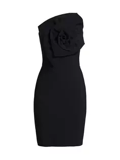 Мини-платье без бретелек Malva из джерси Chiara Boni La Petite Robe, черный
